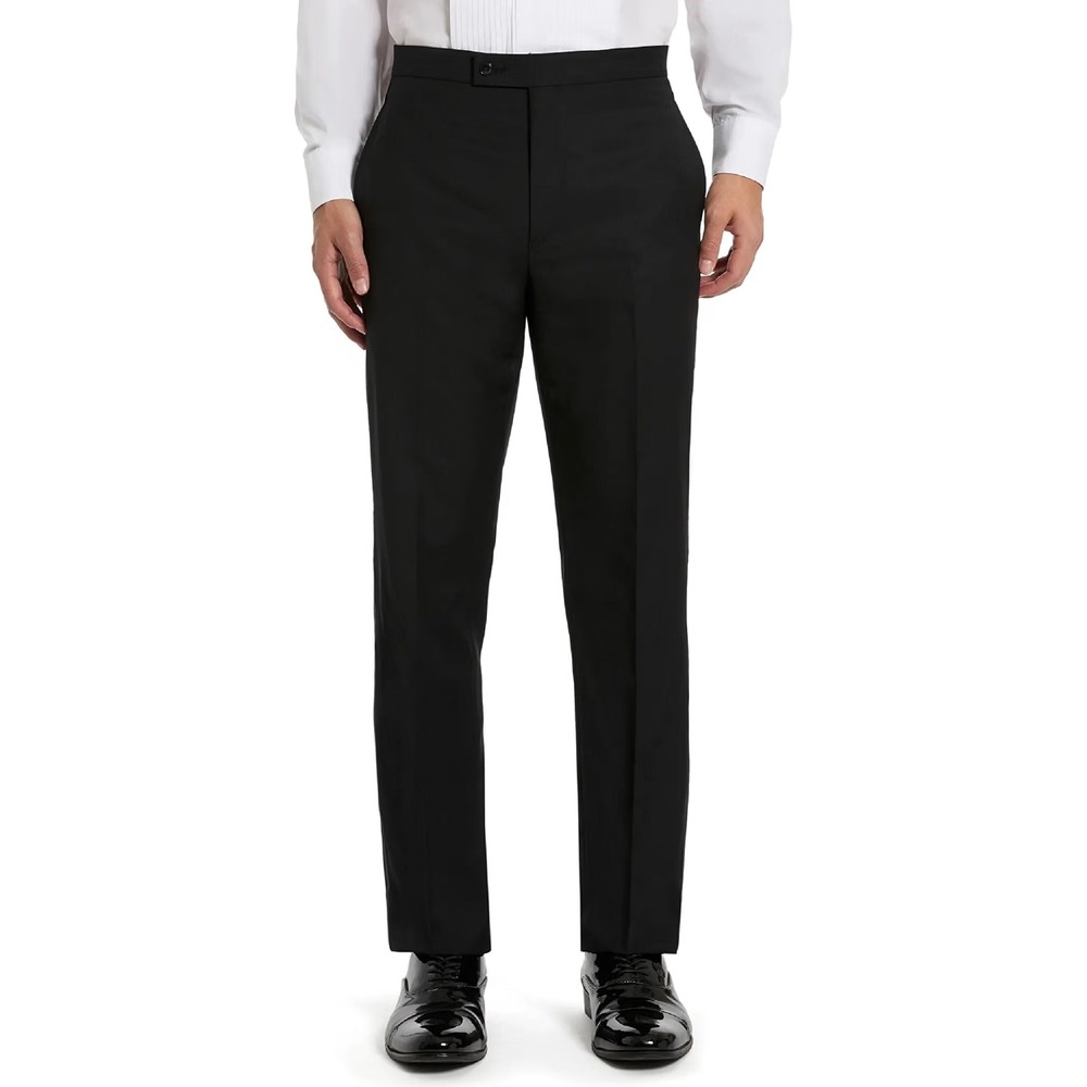 Michael Kors Tuxedo Dress Pants Mens 34x34 Black Solid Classic Fit New NWT